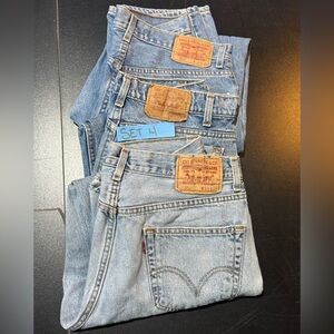 Levi's Classic Blue Denim Jeans all 3 one price